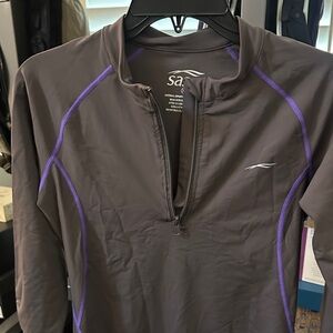 Saucony Gray and Purple Women's Top
